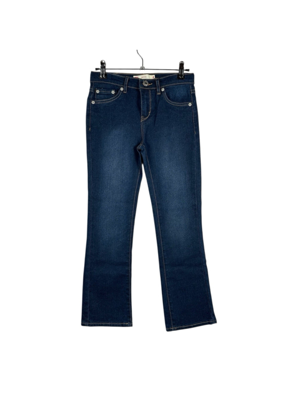 Levi's Bootcut Jeans Blue Denim Stretch Dark Wash School Streetwear Girls 8